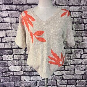 Chico's Beige & Orange Pullover Sweater Size M